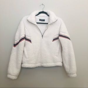 NWOT Abercrombie Sherpa Half Zip Sweatshirt